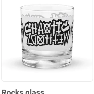 Chaotic Methodz Rocks Glass