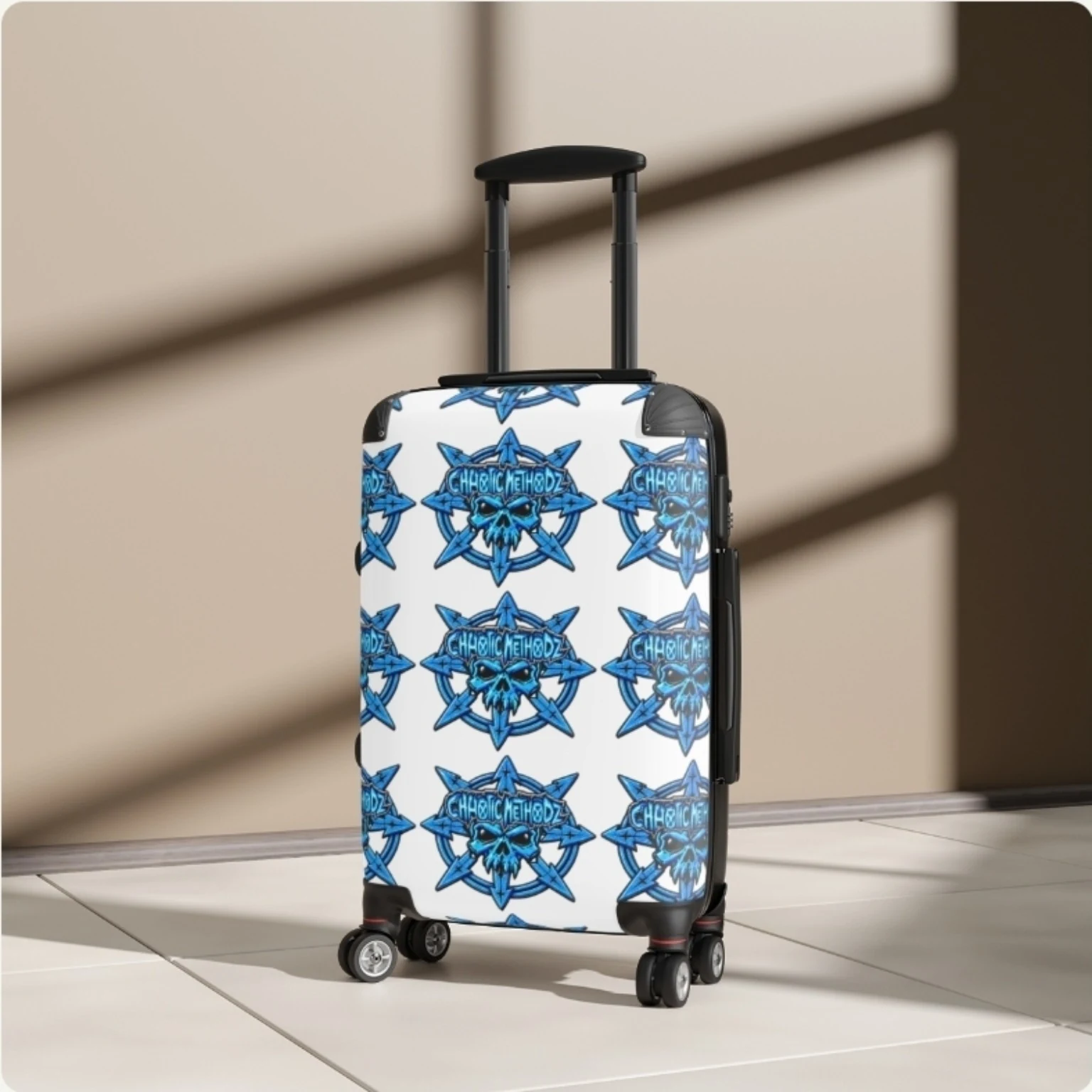 Chaotic Methodz Blue Skull Luggage