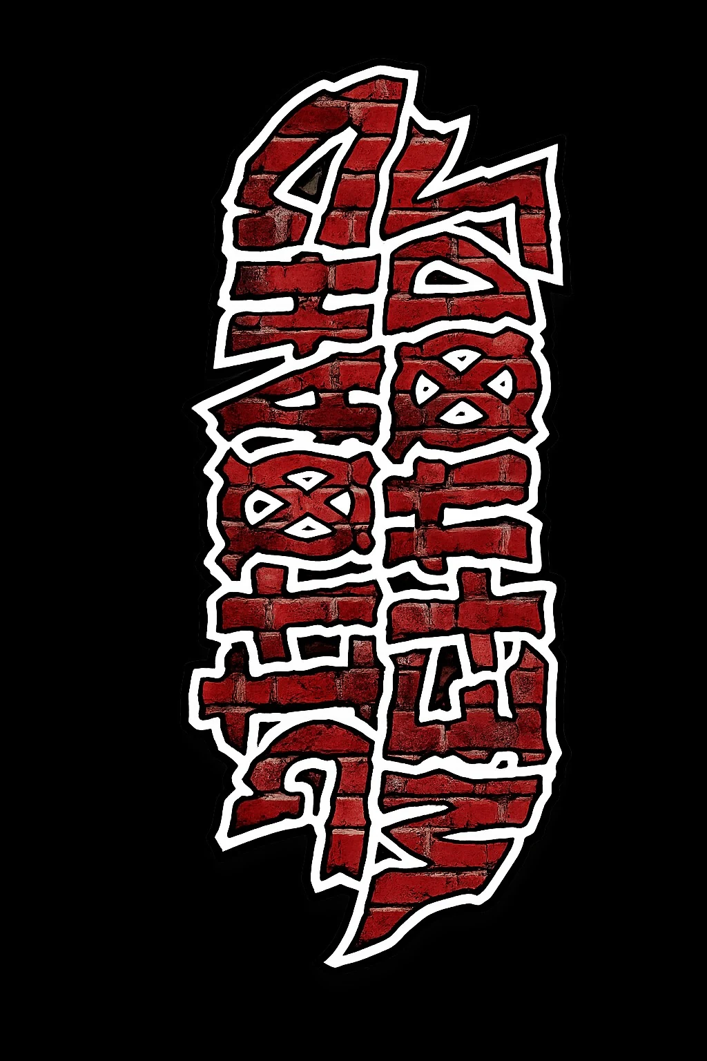 Chaotic Methodz brick lettering