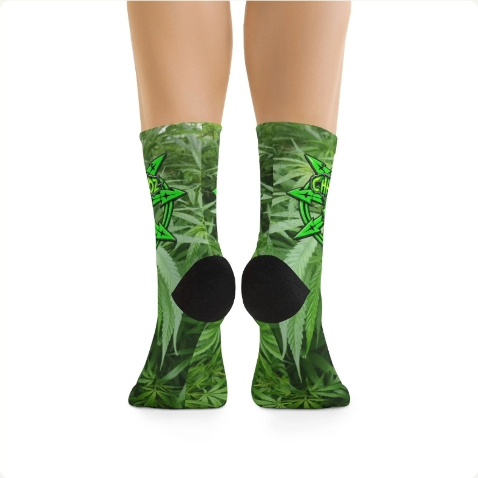 Green Methodz Leaf Socks view 2