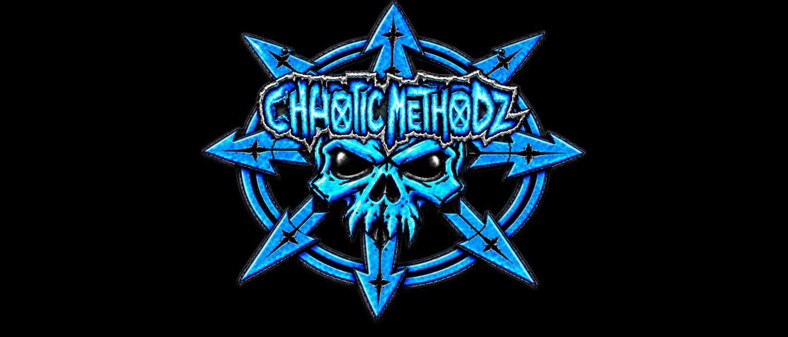 Chaotic Methodz blue compass skull logo