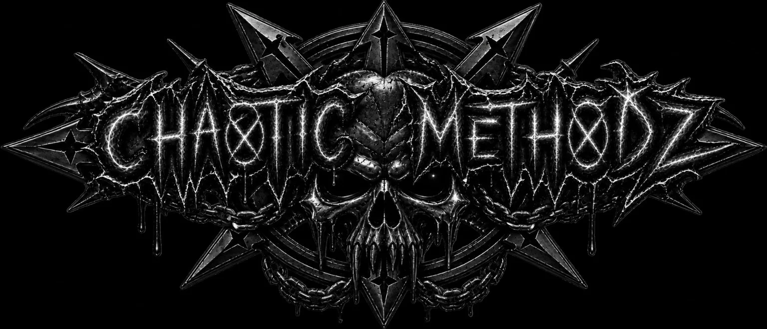 Black skull wordmark