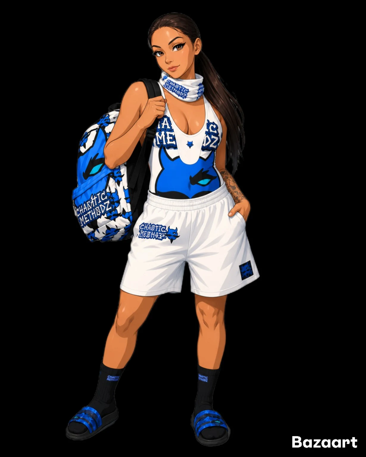 Chaotic Methodz blue athletic look