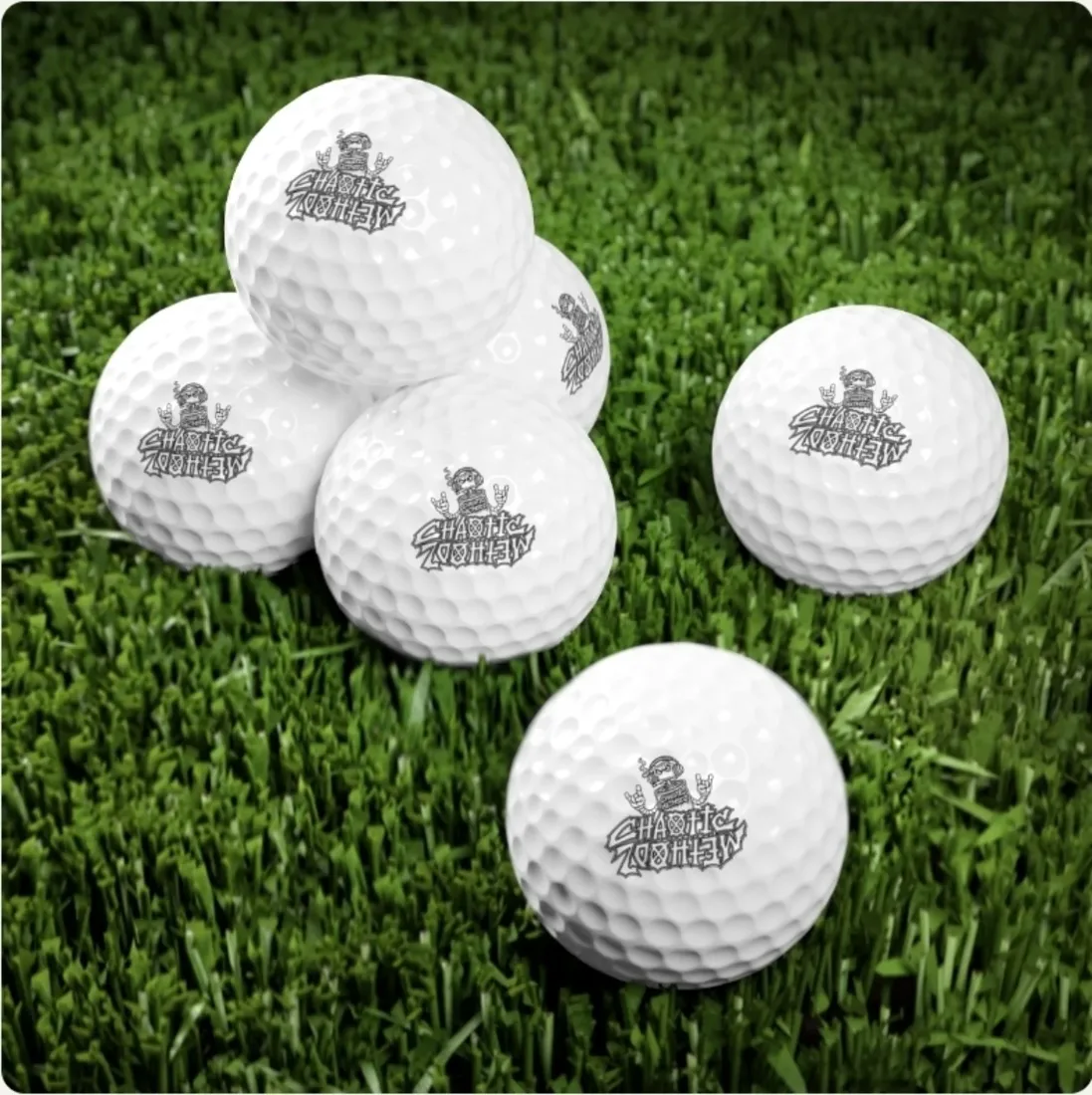 CM monochrome golf balls