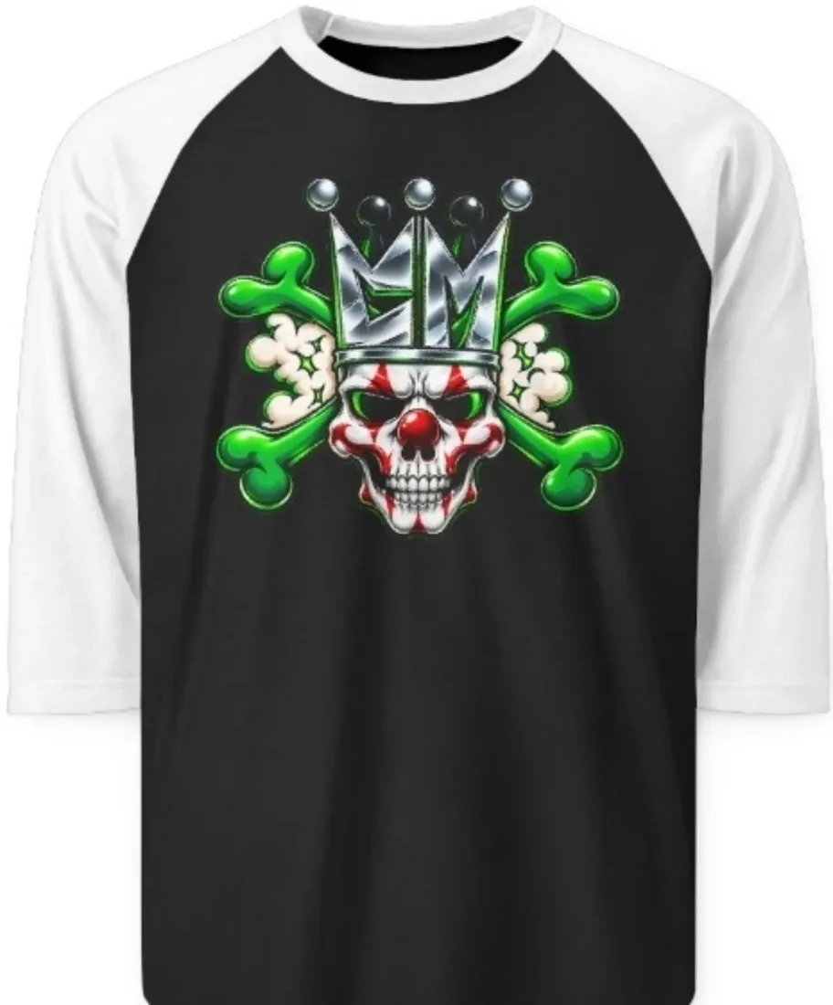 CM clown crown raglan shirt
