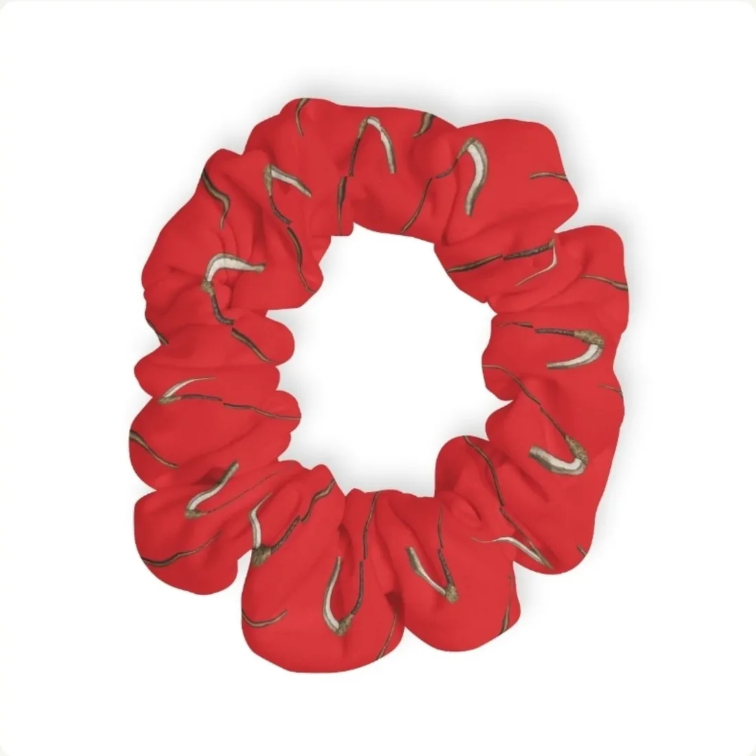 CM red scrunchie
