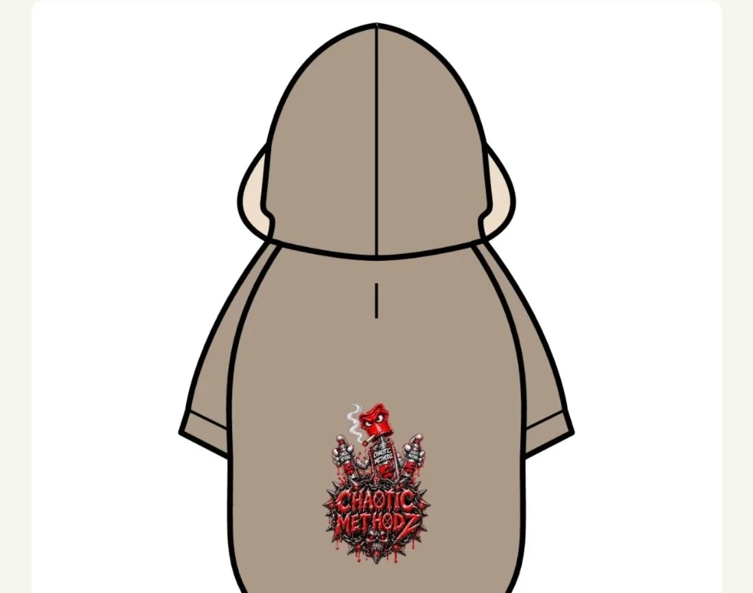 CM spray-can pet hoodie