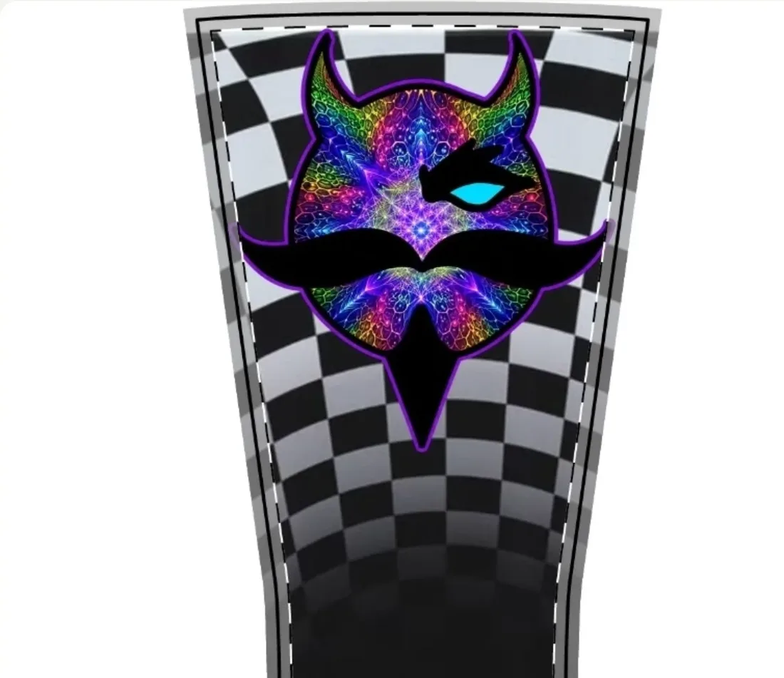 CM psychedelic checker tumbler