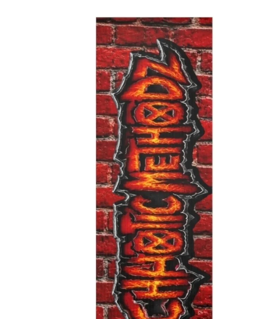 CM flame wordmark print