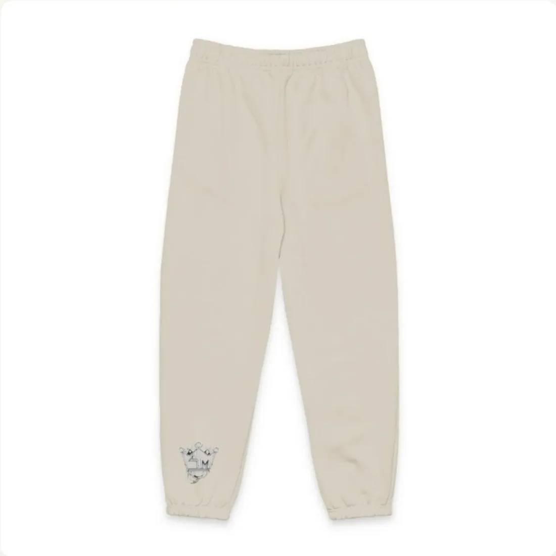 CM cream graphic joggers