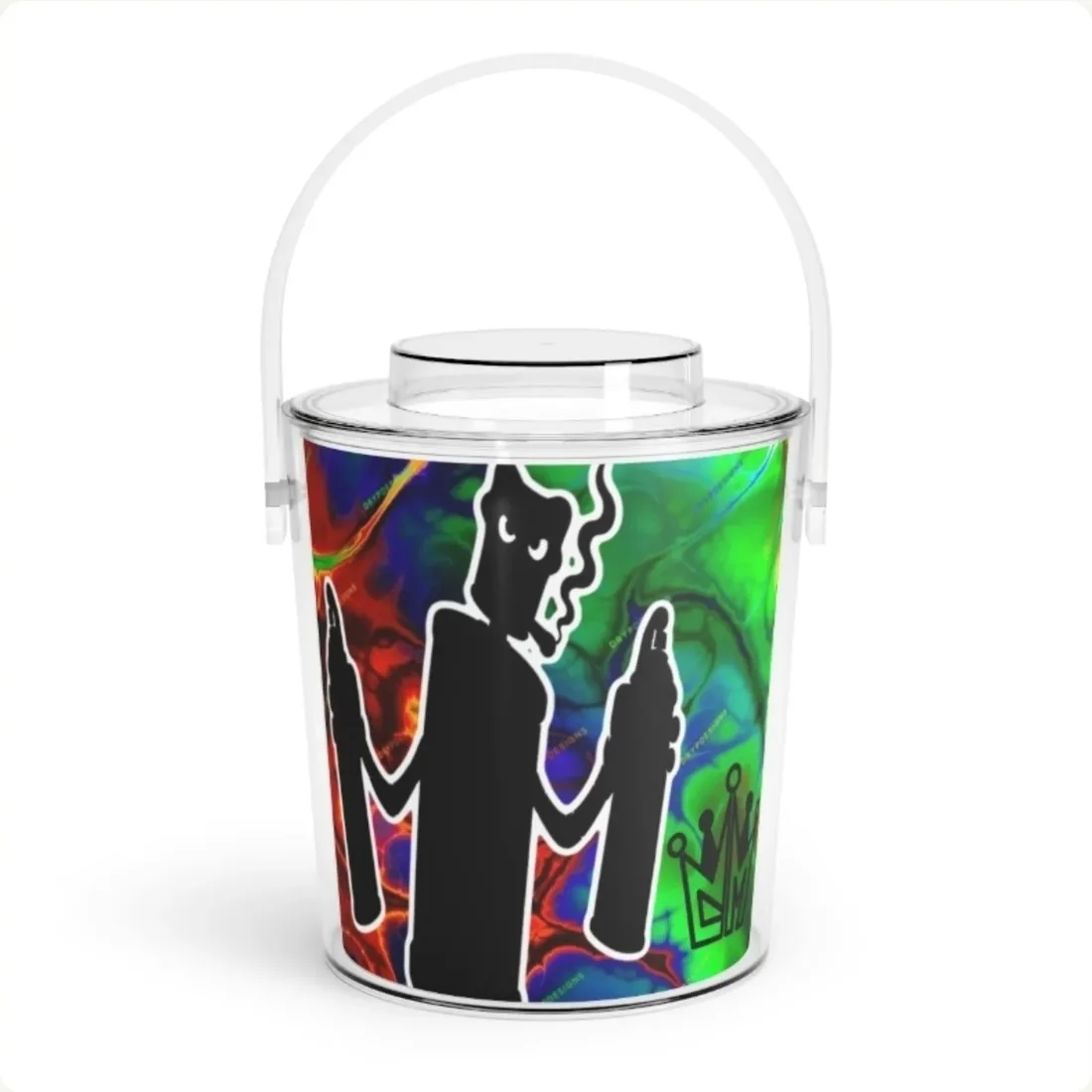 CM psychedelic spray-can ice bucket