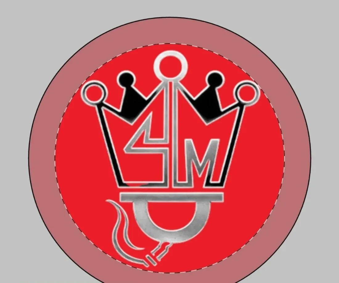 CM red crown round mat