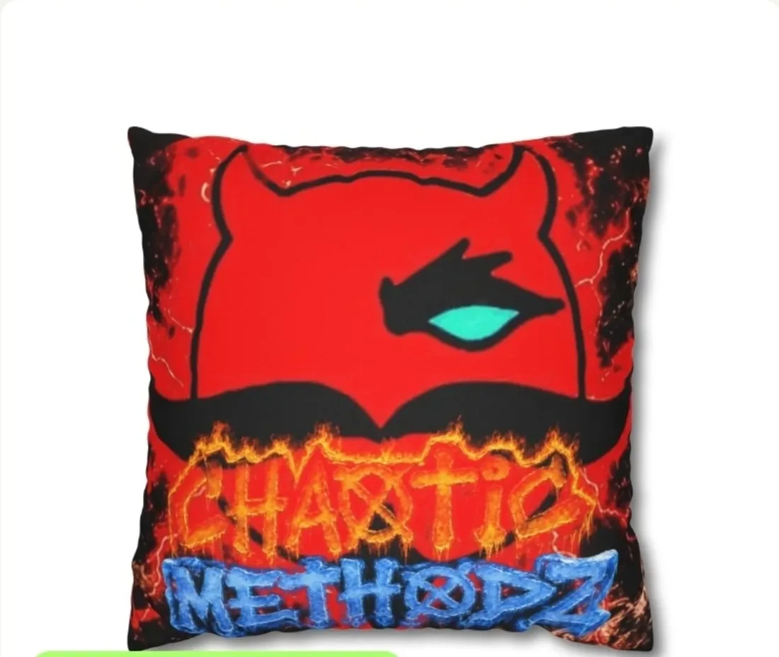 CM red devil wordmark pillow