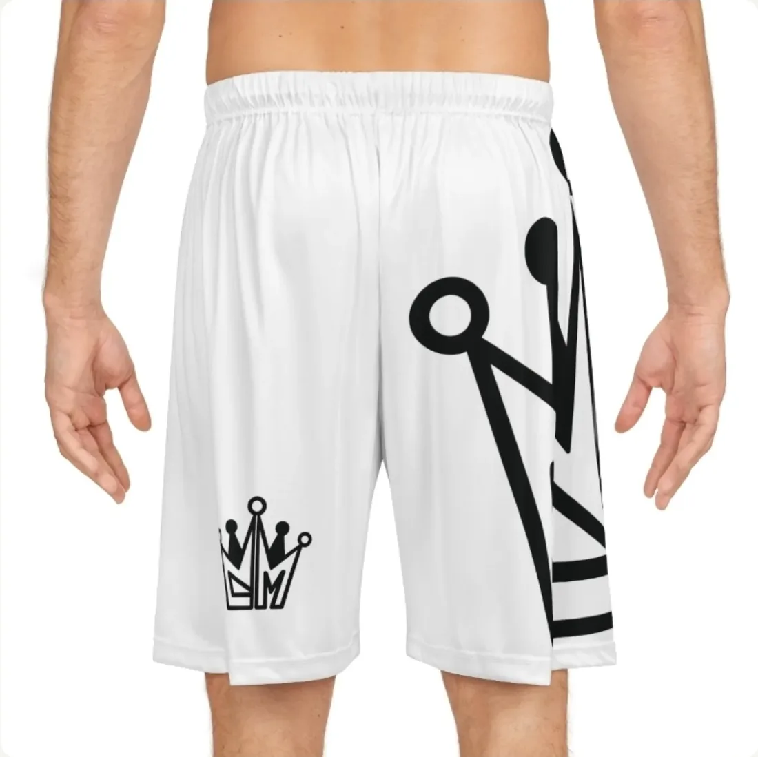 CM white crown athletic shorts