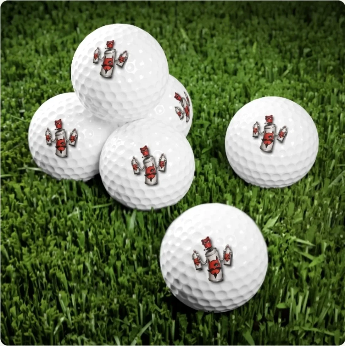 CM spray-can golf balls