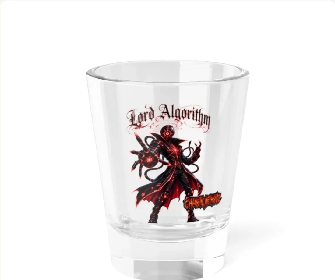 Lord Algorithm shot glass