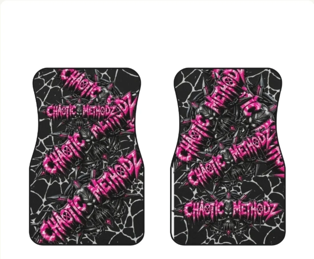 CM skull car floor mats