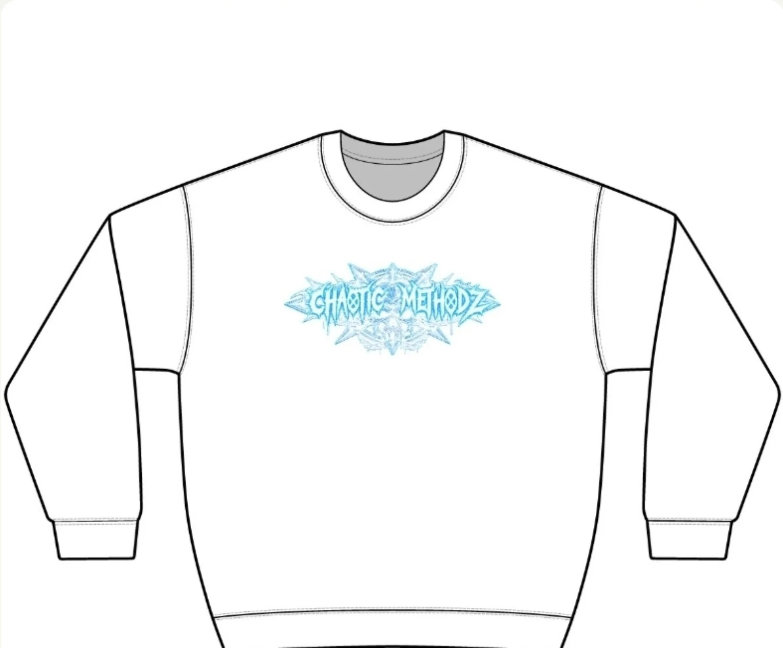 Chaotic Methodz Dual Logo White Crewneck